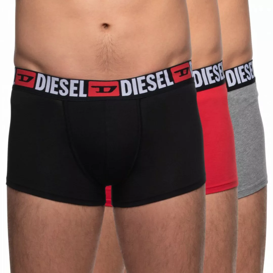 Diesel 3-er Set Trunks Schwarz, Grau & Rot günstig online kaufen