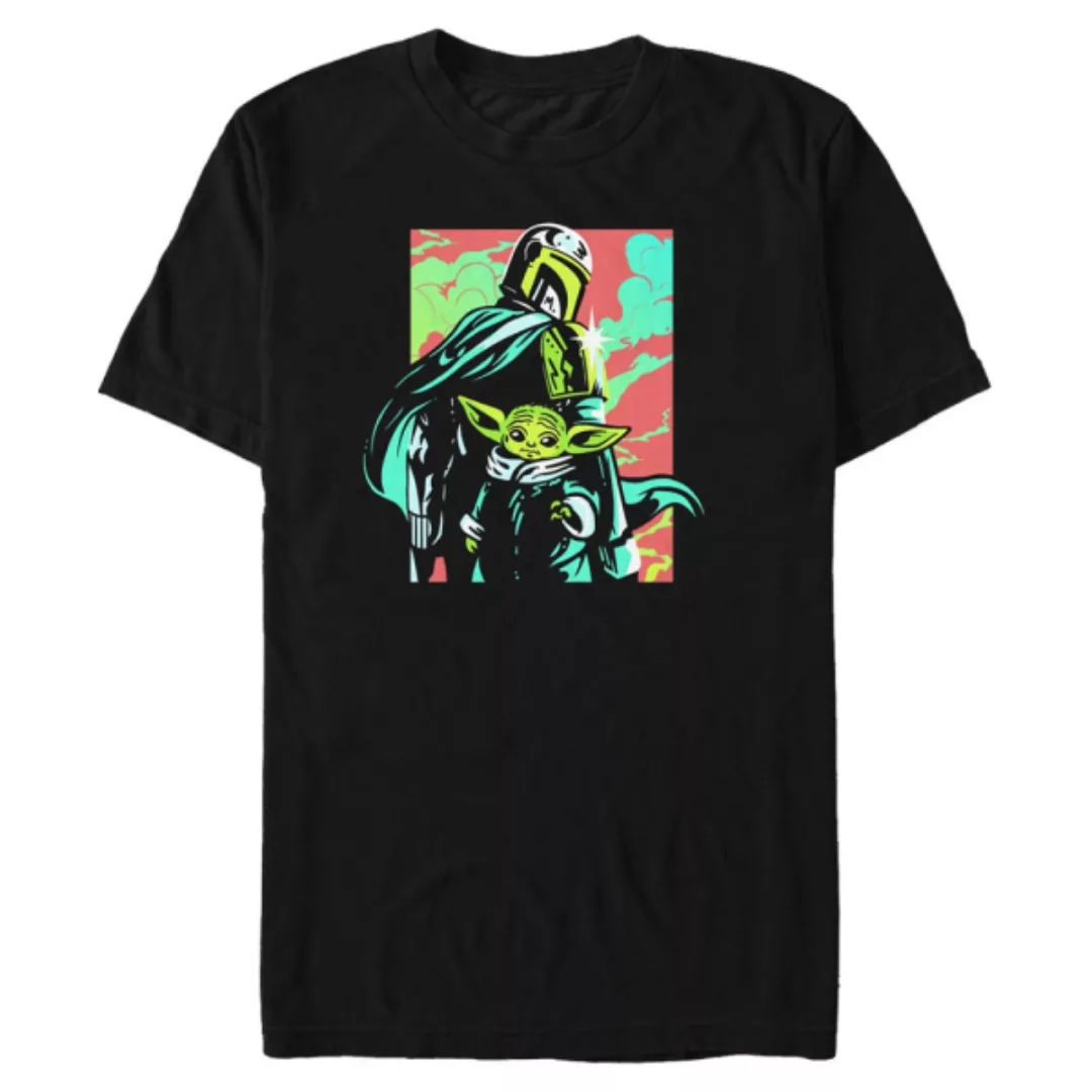 Star Wars - The Mandalorian - Mandalorian & the Child Neon Mando - Männer T günstig online kaufen