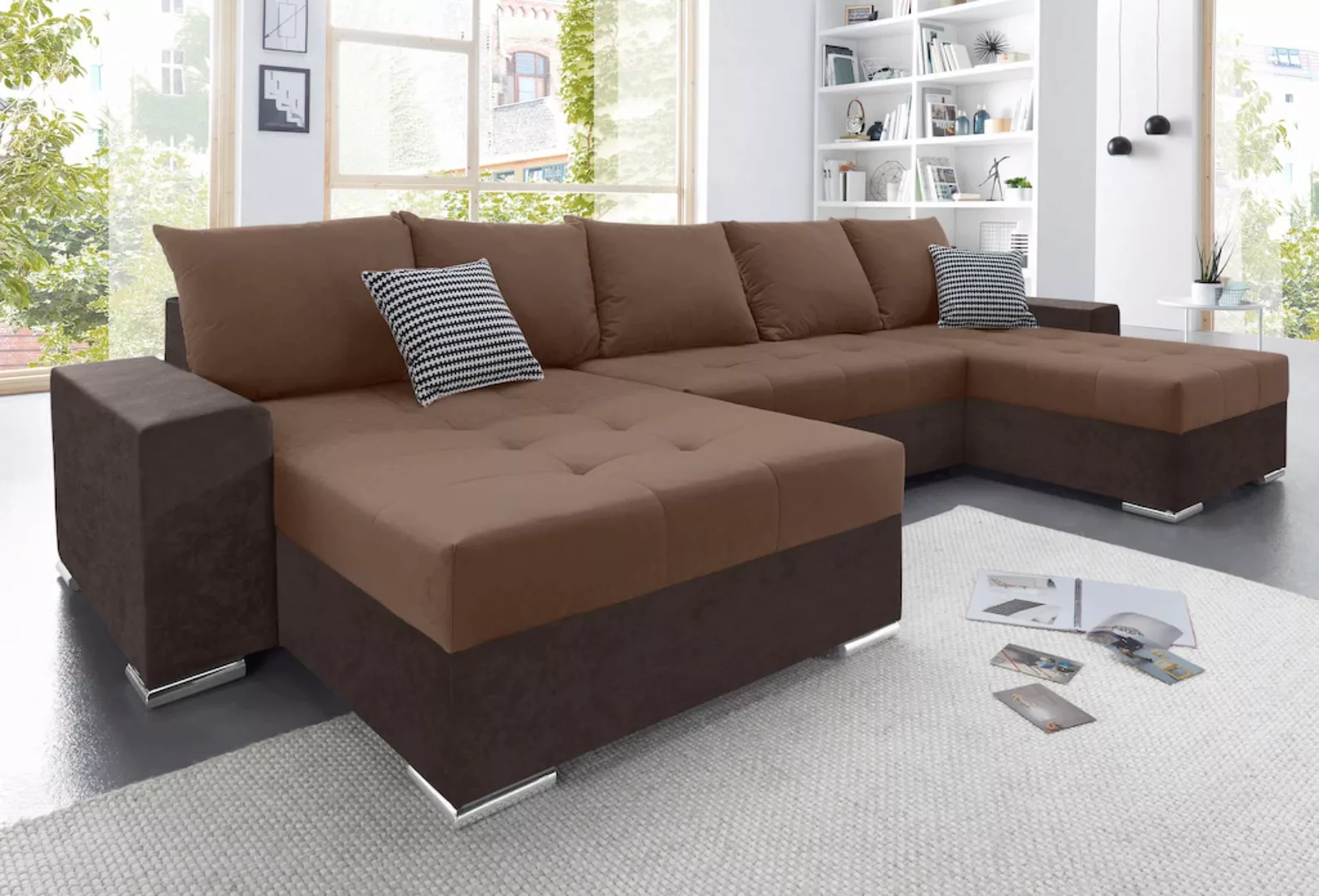 COLLECTION AB Wohnlandschaft "XXL-Josy U-Form, Breite 333 cm, mit 2 Recamie günstig online kaufen