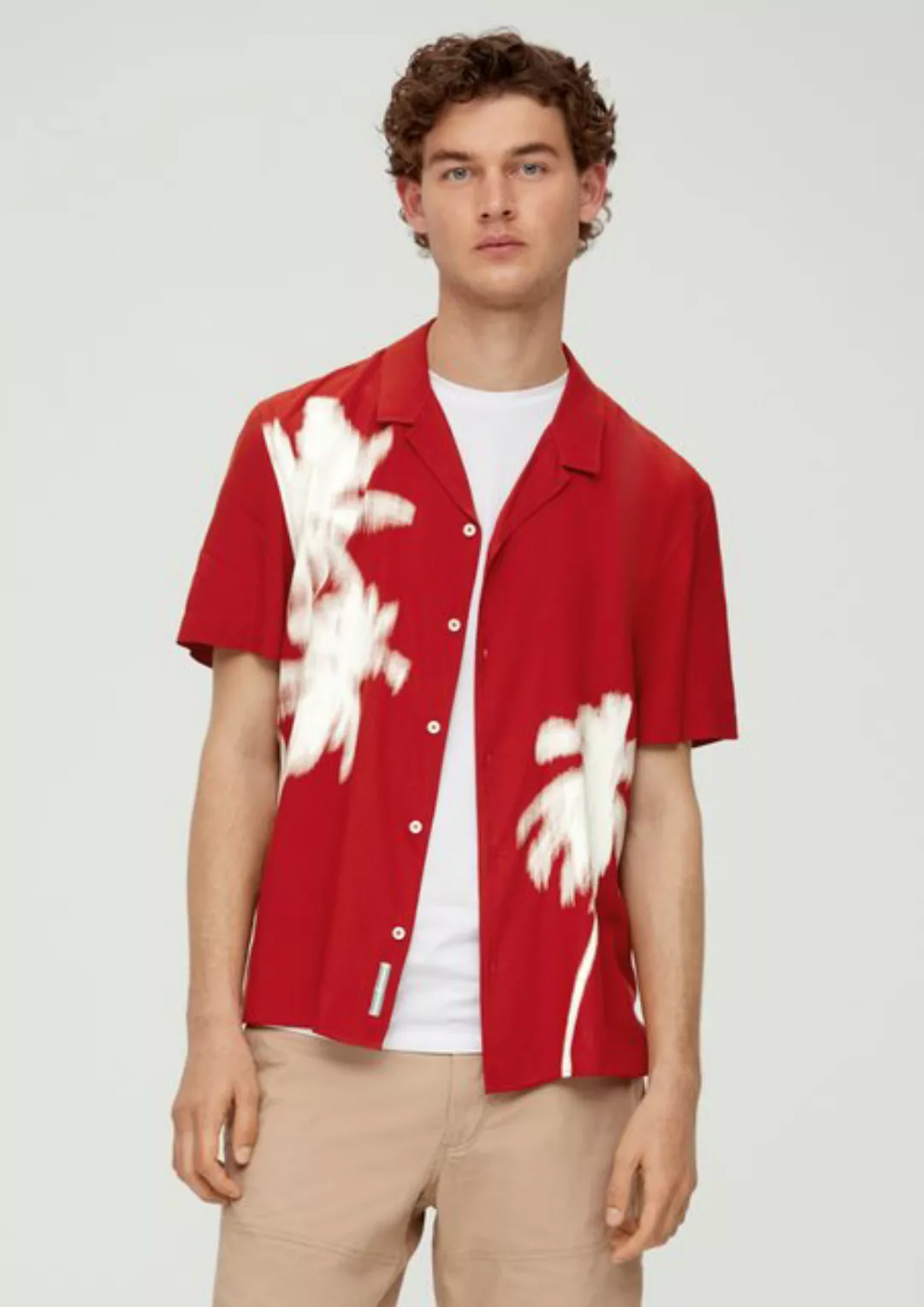s.Oliver Kurzarmhemd Relaxed: Hemd aus Viskose günstig online kaufen