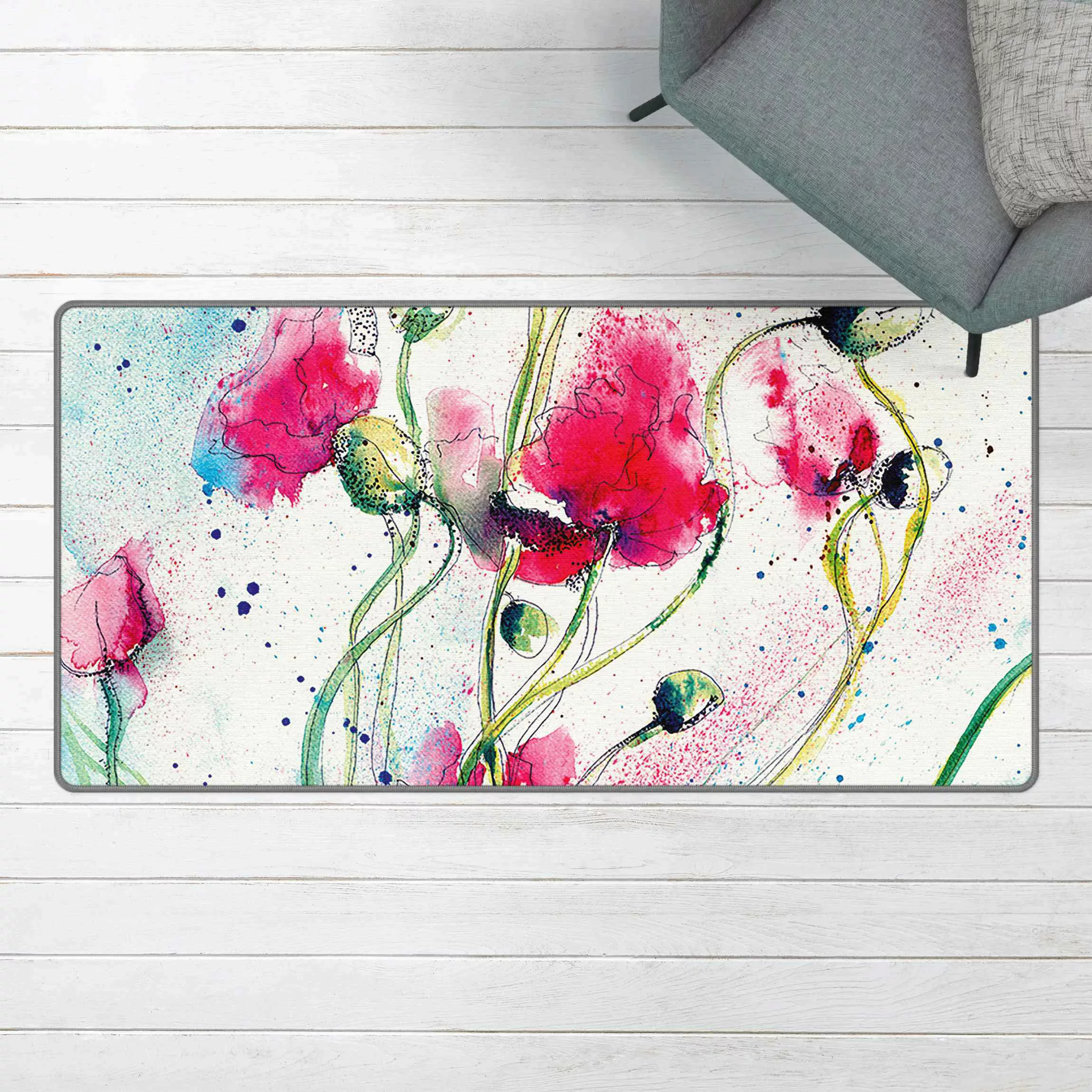 Teppich Painted Poppies günstig online kaufen