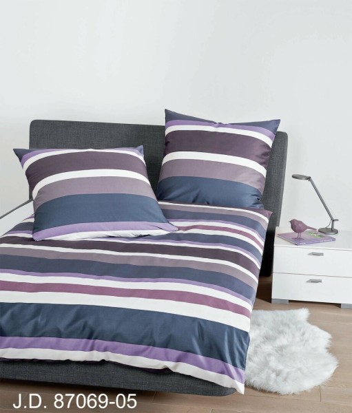 Janine Janine Mako-Satin Bettwäsche J.D. 87069 lilac Größe:  155x220 cm + 8 günstig online kaufen