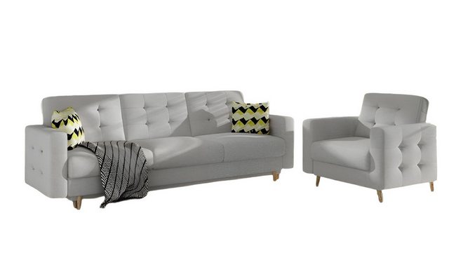 Xlmoebel Sofa Braune Chesterfield-Sofa Polster 3+1 Platz Sitzmöbel Sofaset, günstig online kaufen