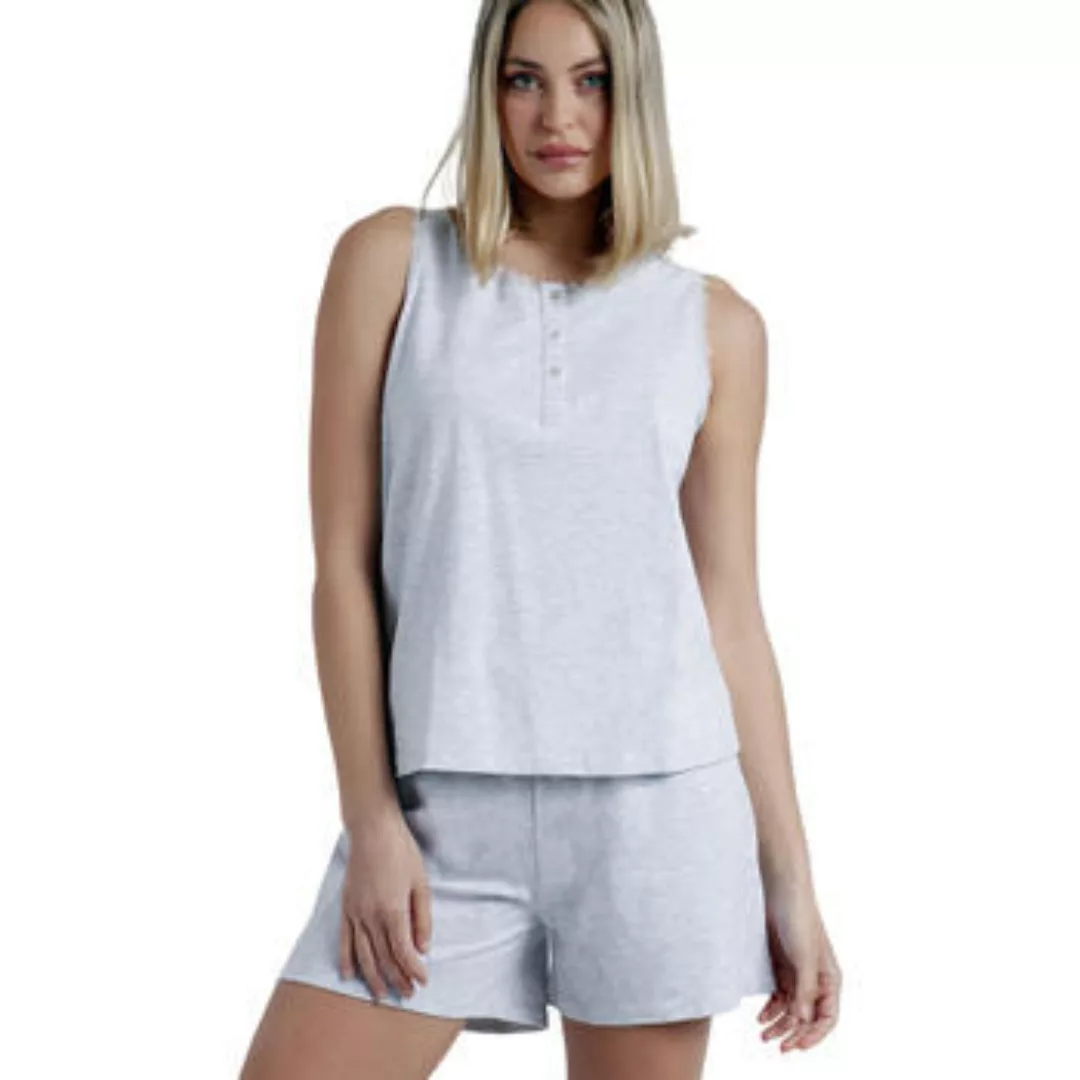 Admas  Pyjamas/ Nachthemden Pyjama Shorts Tank Top Romantic Grey günstig online kaufen