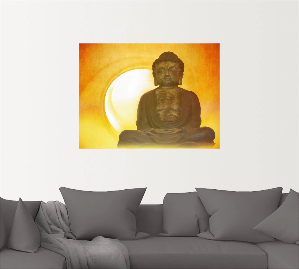 Artland Wandbild "Buddha 2", Religion, (1 St.), als Leinwandbild, Poster, W günstig online kaufen