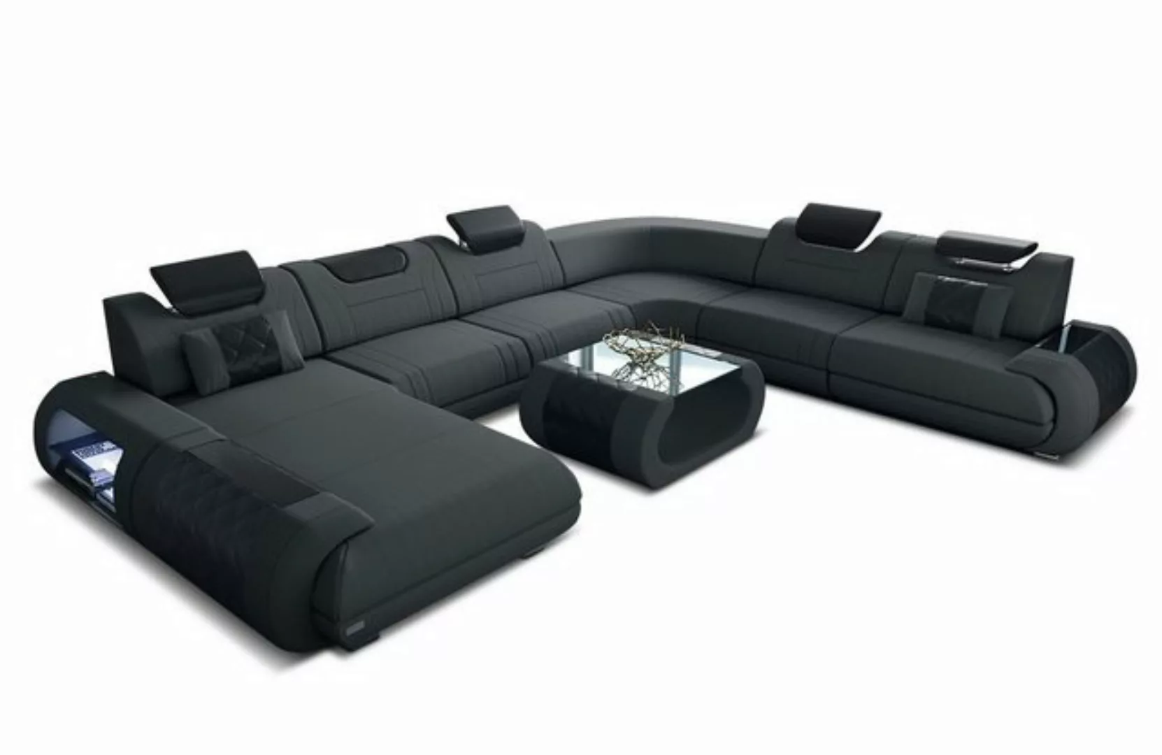 Sofa Dreams Wohnlandschaft Polsterstoff Stoff Sofa Rimini XXL M Mikrofaser günstig online kaufen