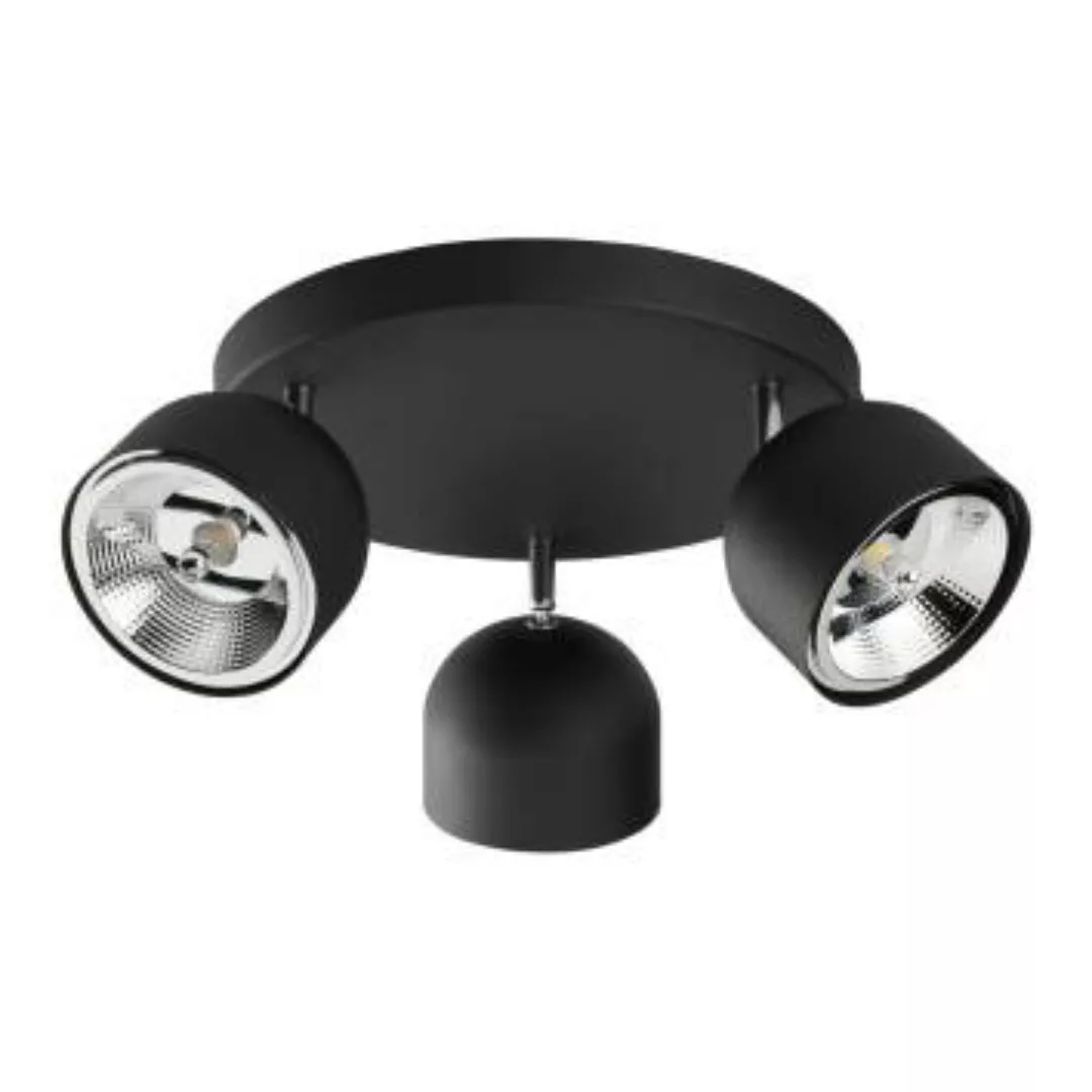 Spot Lampe Decke Schwarz 3-flammig GU10 schwenkbar günstig online kaufen