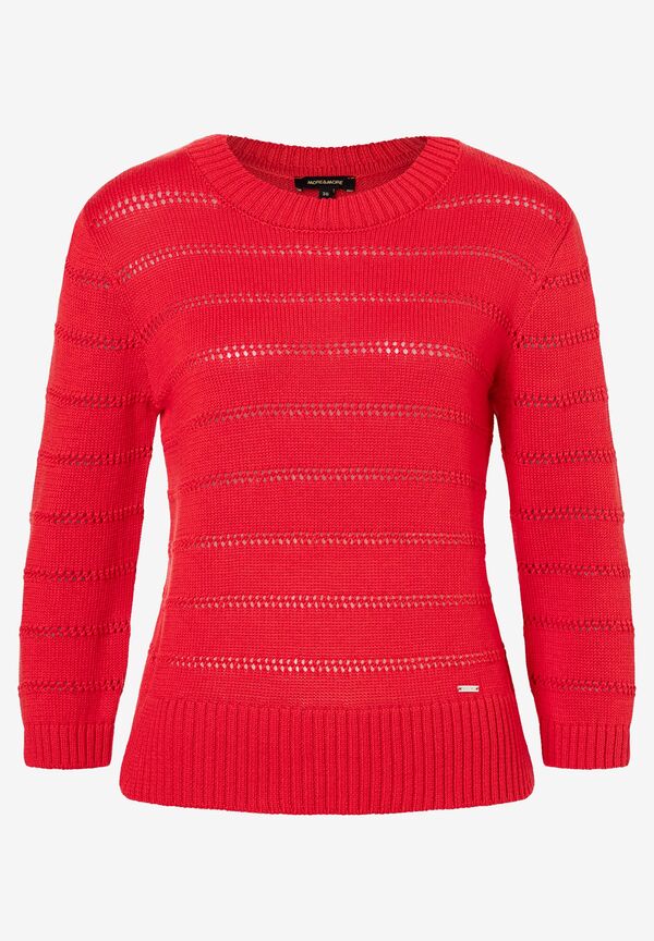 Ajour Pullover, soft red, Frühjahrs-Kollektion günstig online kaufen