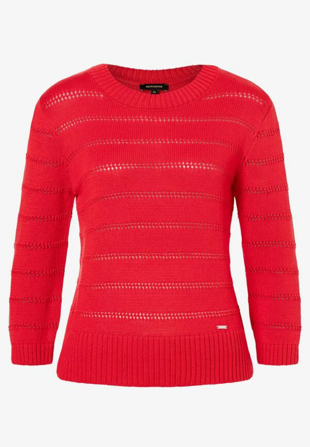 MORE&MORE Strickpullover Kurzarmpullover günstig online kaufen