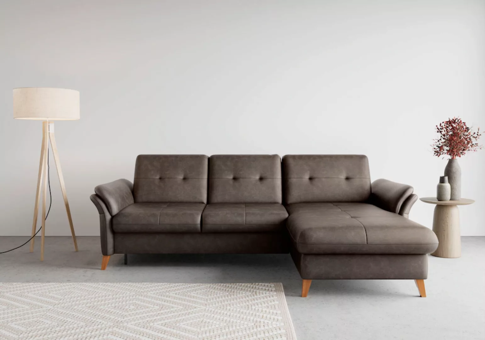 sit&more Ecksofa "Göteborg", Sitztiefenverstellung und Federkern, wahlweise günstig online kaufen