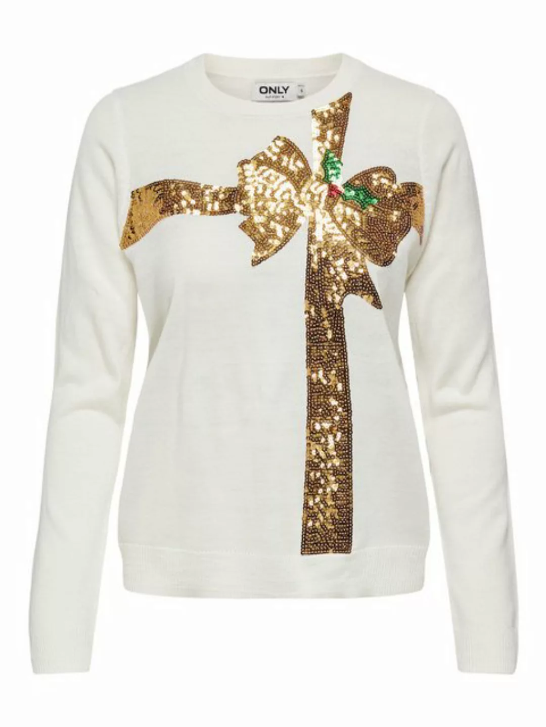 ONLY Weihnachtspullover ONLXMAS LS O-NECK MIX DETAIL BOX KNT günstig online kaufen