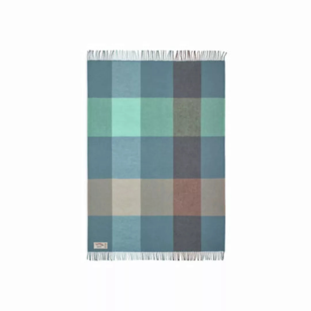 Plaid Colour Blend textil blau / 100% reine Schurwolle 185 x 130 cm - Fatbo günstig online kaufen