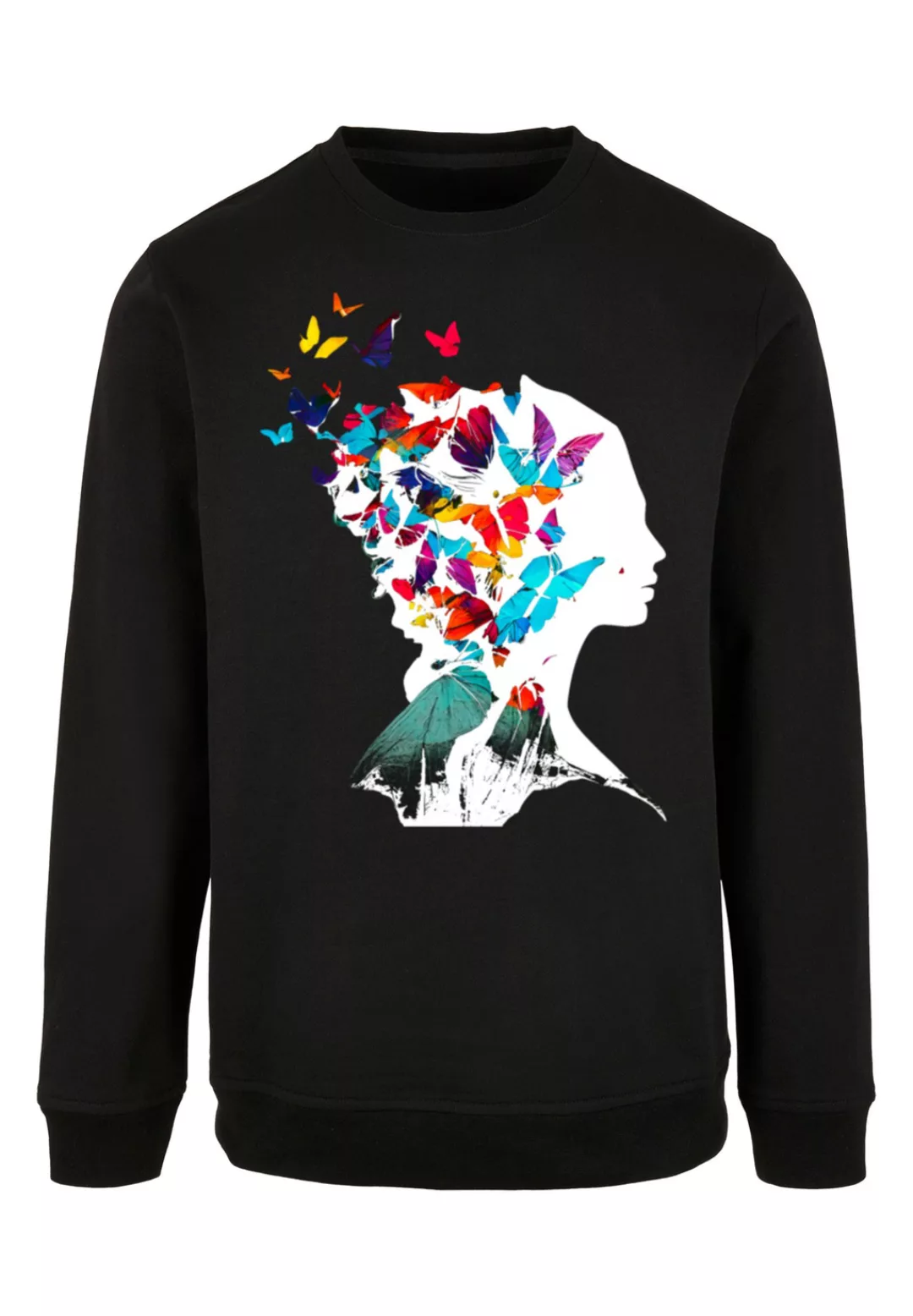 F4NT4STIC Kapuzenpullover "Schmetterling Silhouette CREW", Print günstig online kaufen