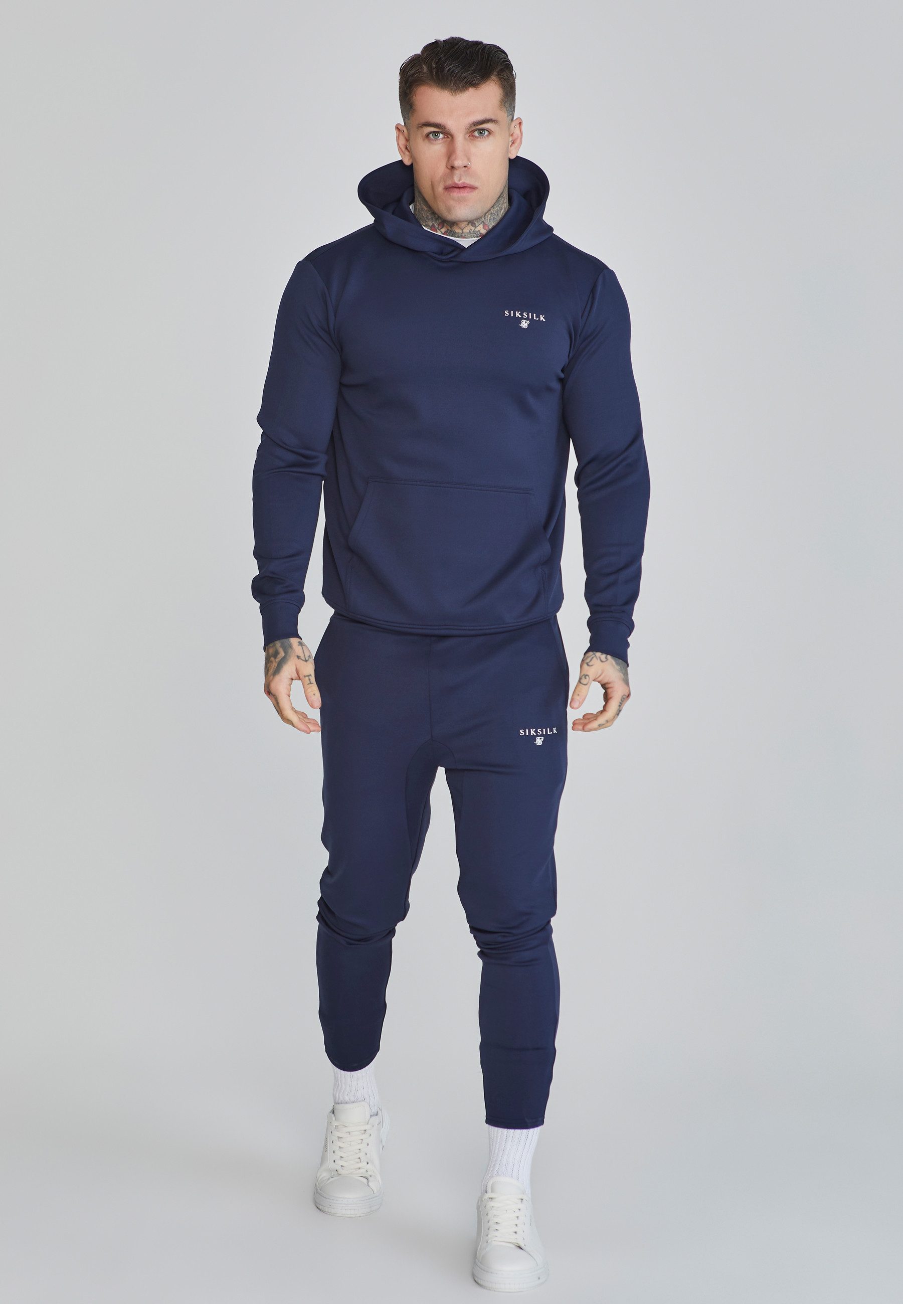 Siksilk Hoodie SikSilk Herren Marineblauer Essentials günstig online kaufen