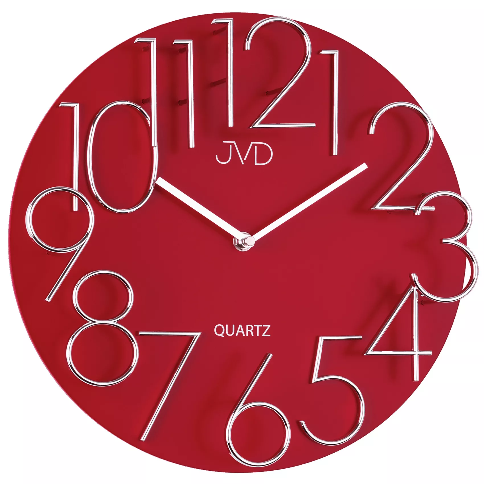 Jvd Hb10 Wanduhr Quarz Analog Holz Rot Rund Modern günstig online kaufen