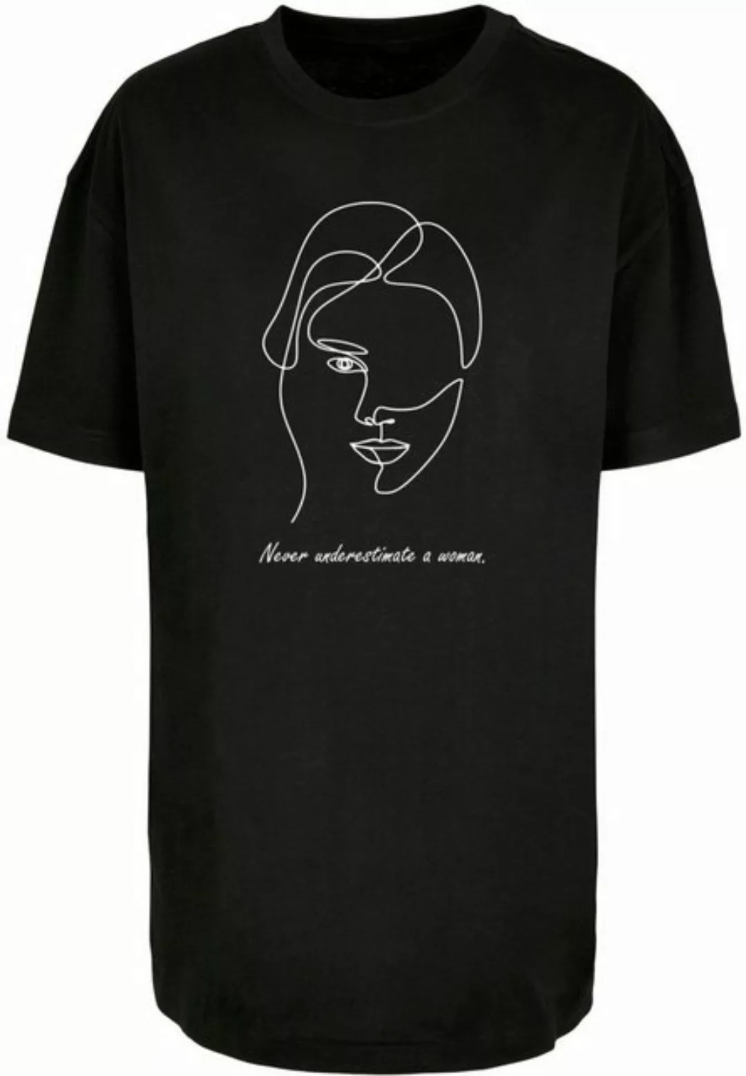 Merchcode T-Shirt Merchcode Damen Ladies WD - Woman Figure Oversized Boyfri günstig online kaufen