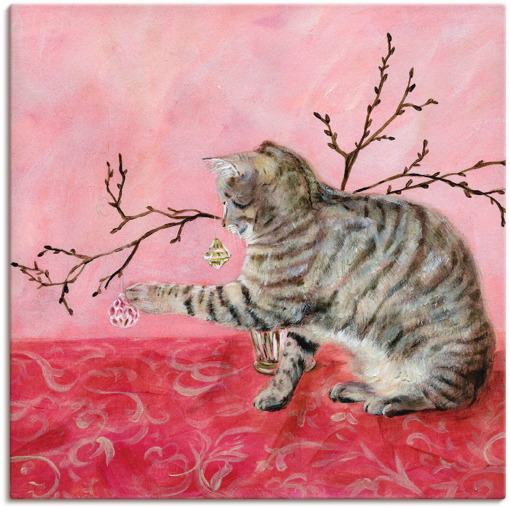 Artland Leinwandbild "Katzenspiel", Haustiere, (1 St.), auf Keilrahmen gesp günstig online kaufen