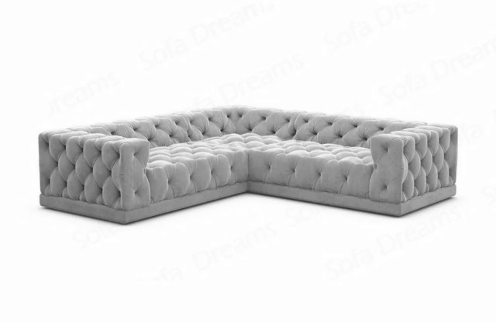 Sofa Dreams Ecksofa Polster Designer Samt Stoff Sofa Palma L Form Stoffsofa günstig online kaufen