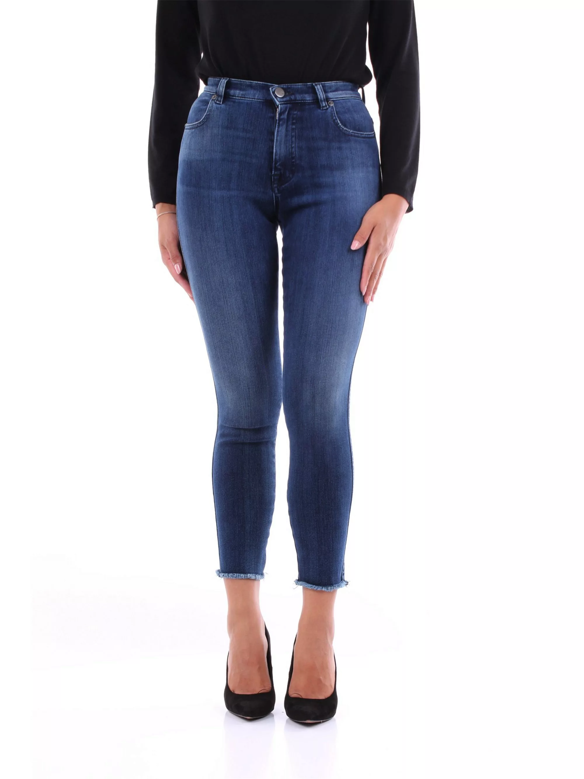 PT TORINO dünn Damen Dunkle Jeans Baumwolle - Polyamid - Häm und Elasthan günstig online kaufen