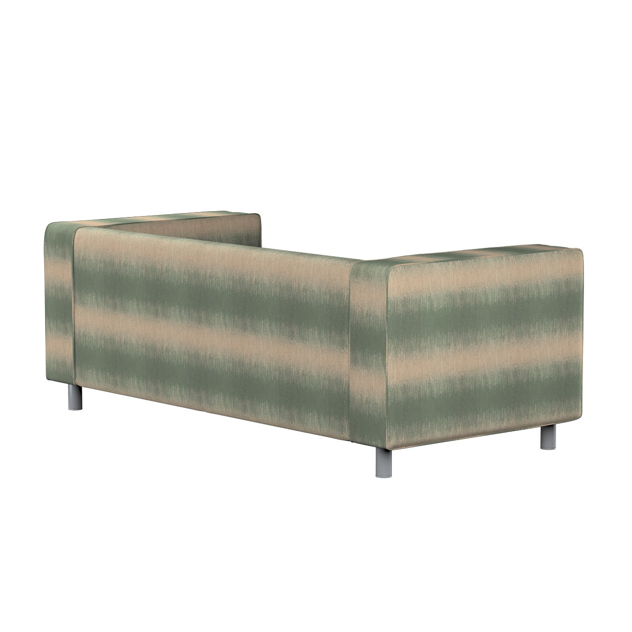 Bezug für Klippan 2-Sitzer Sofa, grün-beige, Sofahusse, Klippan 2-Sitzer, L günstig online kaufen