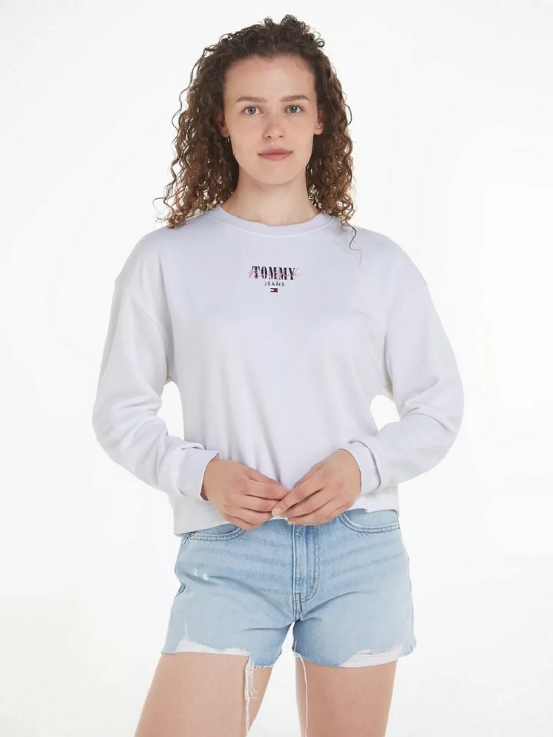 Tommy Jeans Sweatshirt TJW RLX ESSENTIAL LOGO CREW EXT mit Tommy Jeans Logo günstig online kaufen