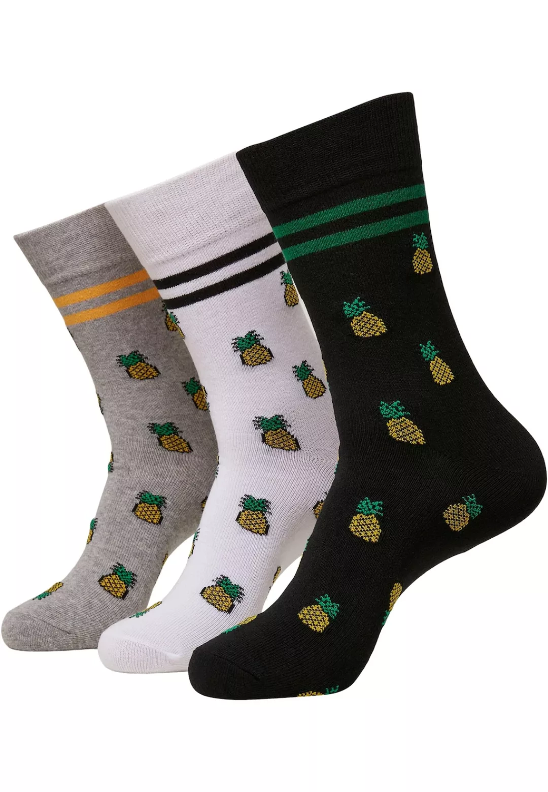 MisterTee Basicsocken "MisterTee Unisex Recycled Yarn Pineapple Socks 3-Pac günstig online kaufen