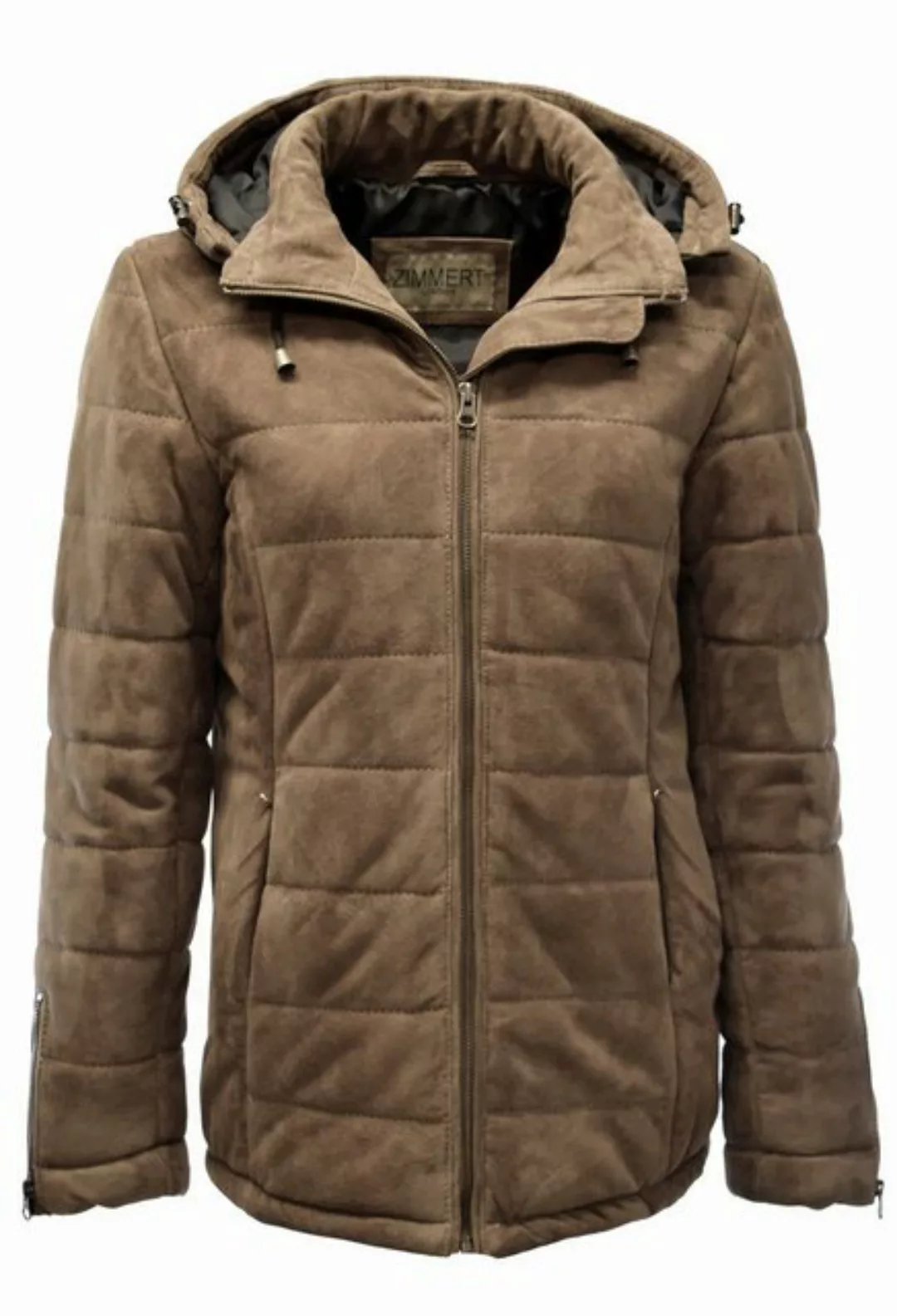 Zimmert Leather Lederjacke Jana Kapuze, Steppjacke, Kapuze, Washed, Beere, günstig online kaufen