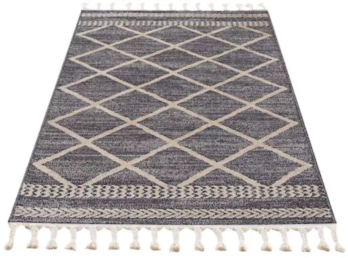 Carpet City Teppich »Art 2645«, rechteckig, 7 mm Höhe, Kurzflor, mit Kettfä günstig online kaufen