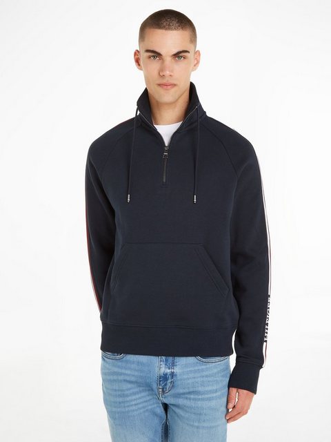 Tommy Hilfiger Sweatshirt GLOBAL STRIPE 1/4 ZIP mit Reißverschluss günstig online kaufen