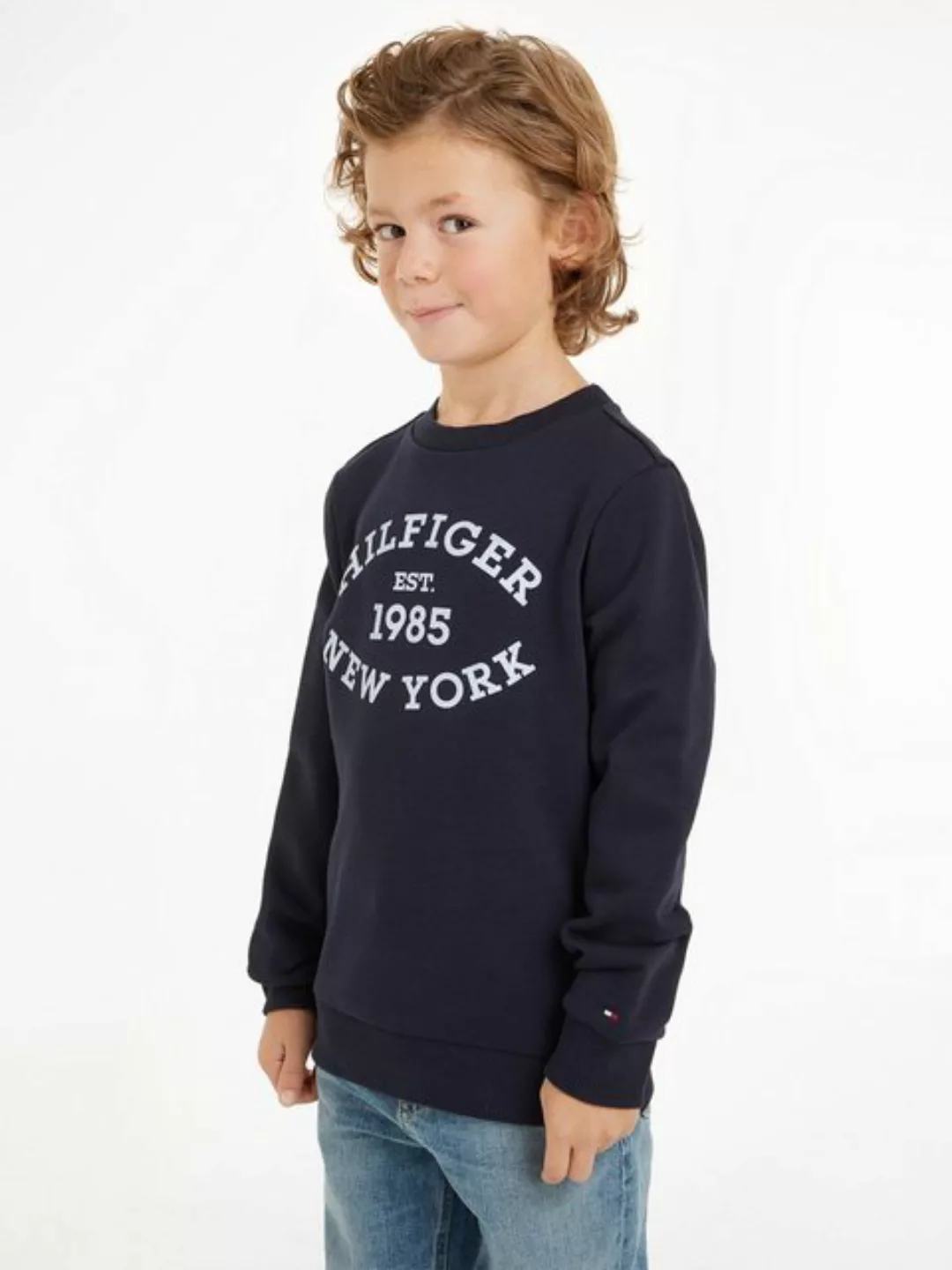 Tommy Hilfiger Sweatshirt MONOTYPE FLOCK REG SWEATSHIRT mit Frontprint, Run günstig online kaufen