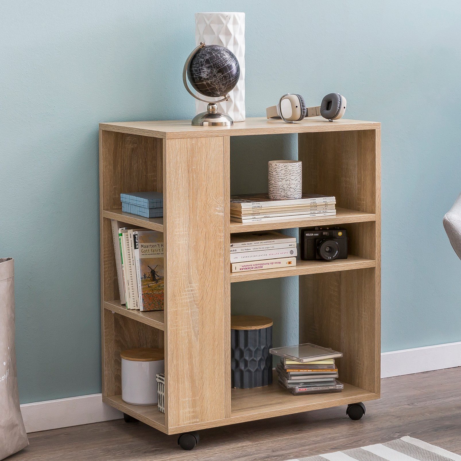FINEBUY Standregal SuVa13501_1, Sonoma 60x35x75 cm günstig online kaufen