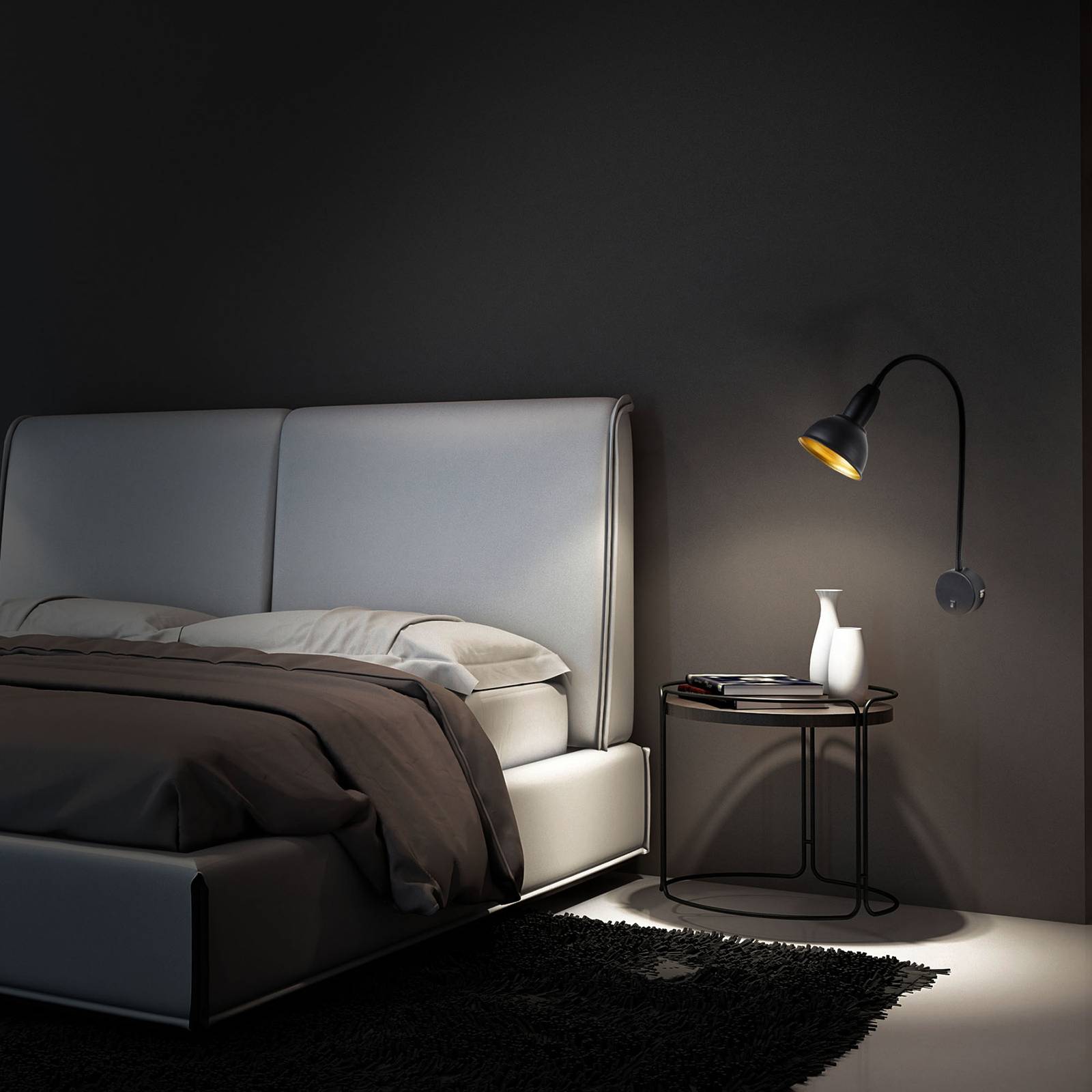 Wandleuchte Hygge Comfort light Retro mit Stecker günstig online kaufen