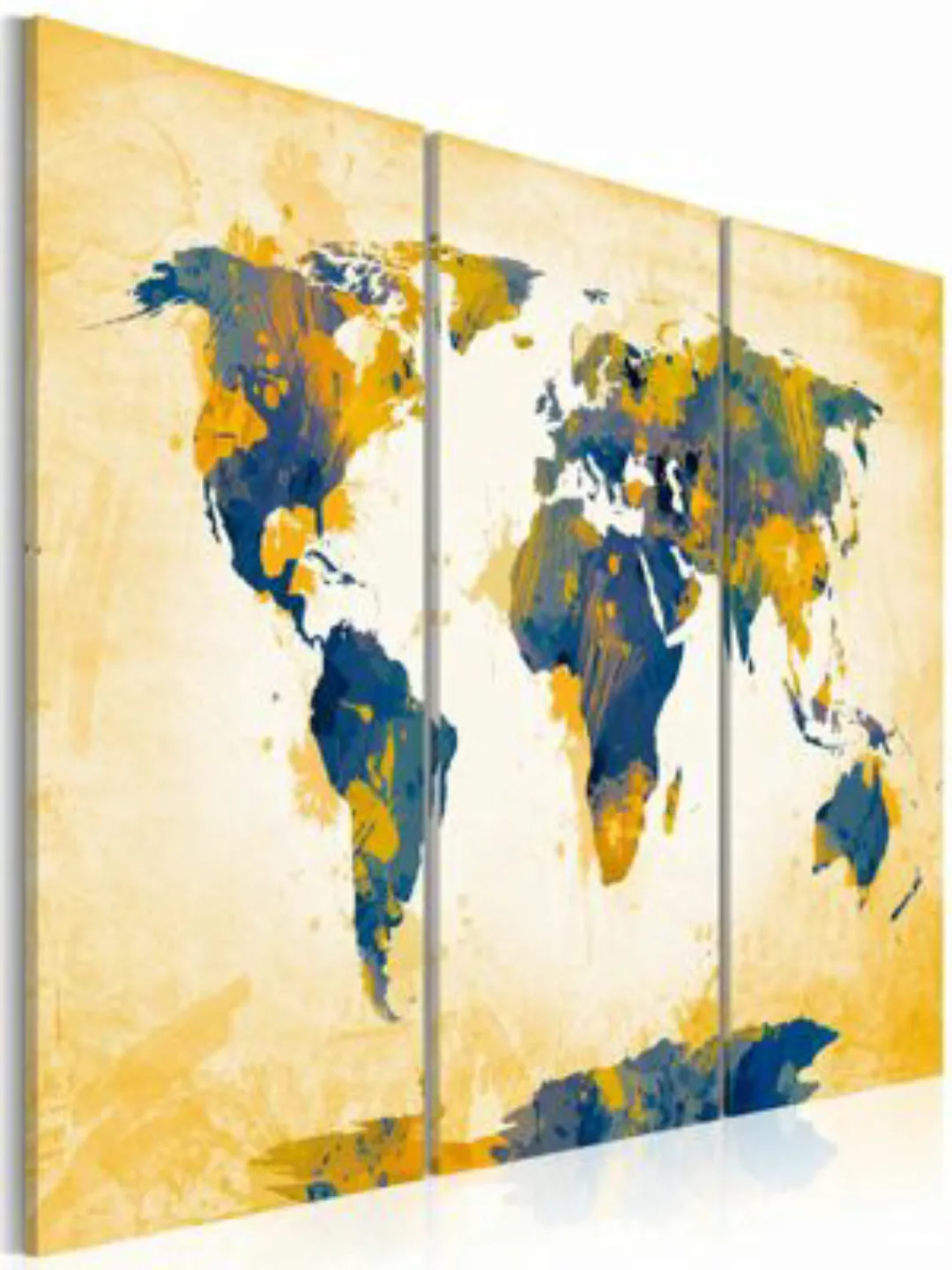 artgeist Wandbild Four corners of the World - triptych mehrfarbig Gr. 60 x günstig online kaufen