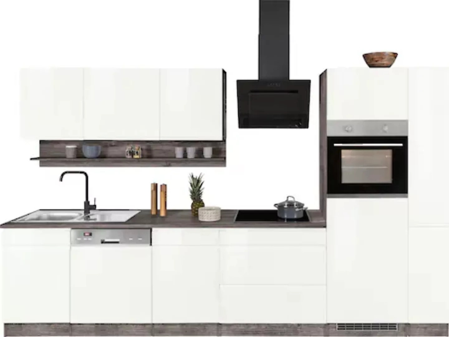 Kochstation Küche »KS-Virginia«, Breite 330 cm, ohne E-Geräte günstig online kaufen