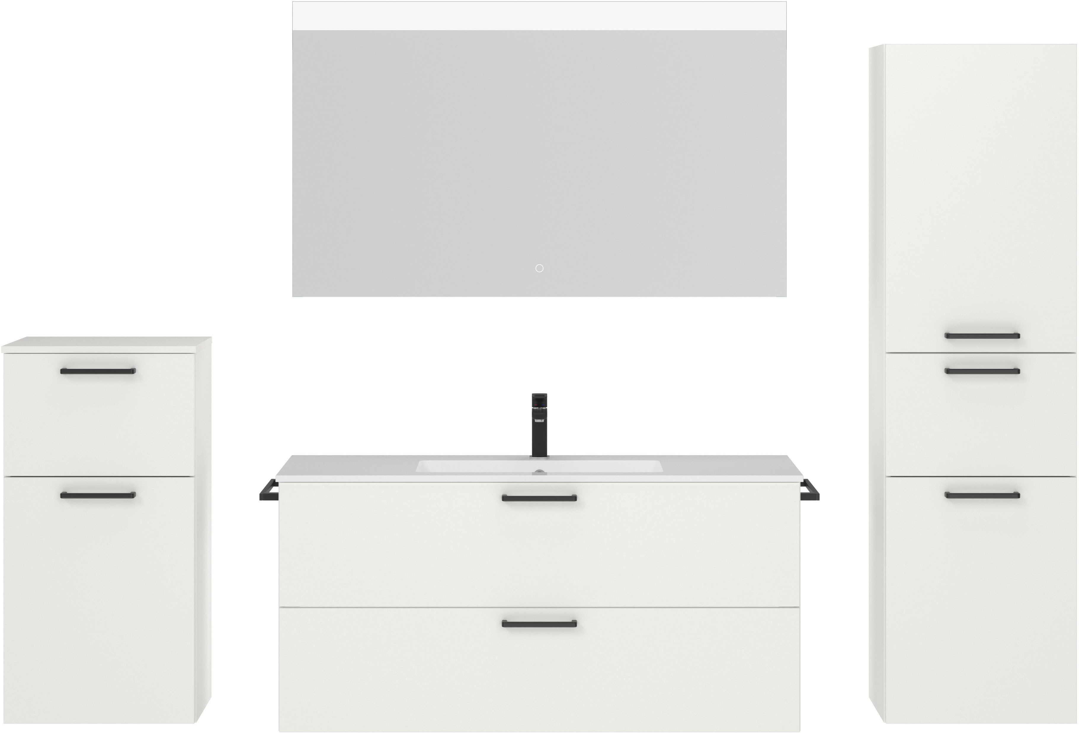 nobilia® Badmöbel-Set Tolvina, (4-St., vormontiert, mit günstig online kaufen