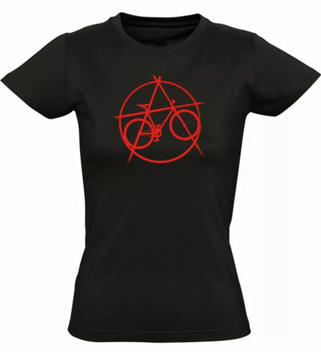 Baddery Print-Shirt Fahrrad T-Shirt Damen: "Anarchy Bike", hochwertiger Sie günstig online kaufen