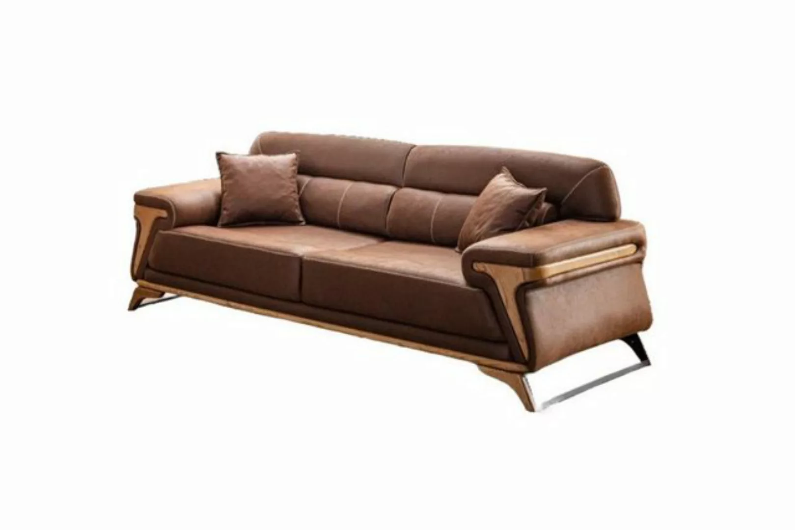 Xlmoebel Sofa Elegantes 3-Sitzer Sofa in exklusiver brauner Farbe für das, günstig online kaufen