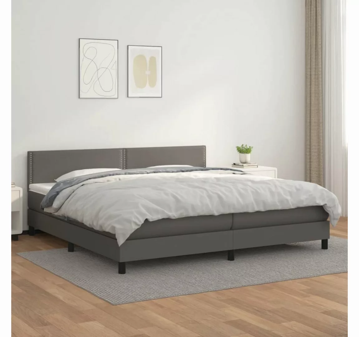 vidaXL Boxspringbett Bett Boxspringbett mit Matratze Kunstleder (200 x 200 günstig online kaufen