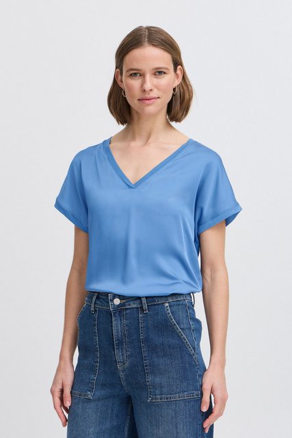 b.young V-Shirt BYSELITA elegantes Shirt mit Glanzeffekt günstig online kaufen