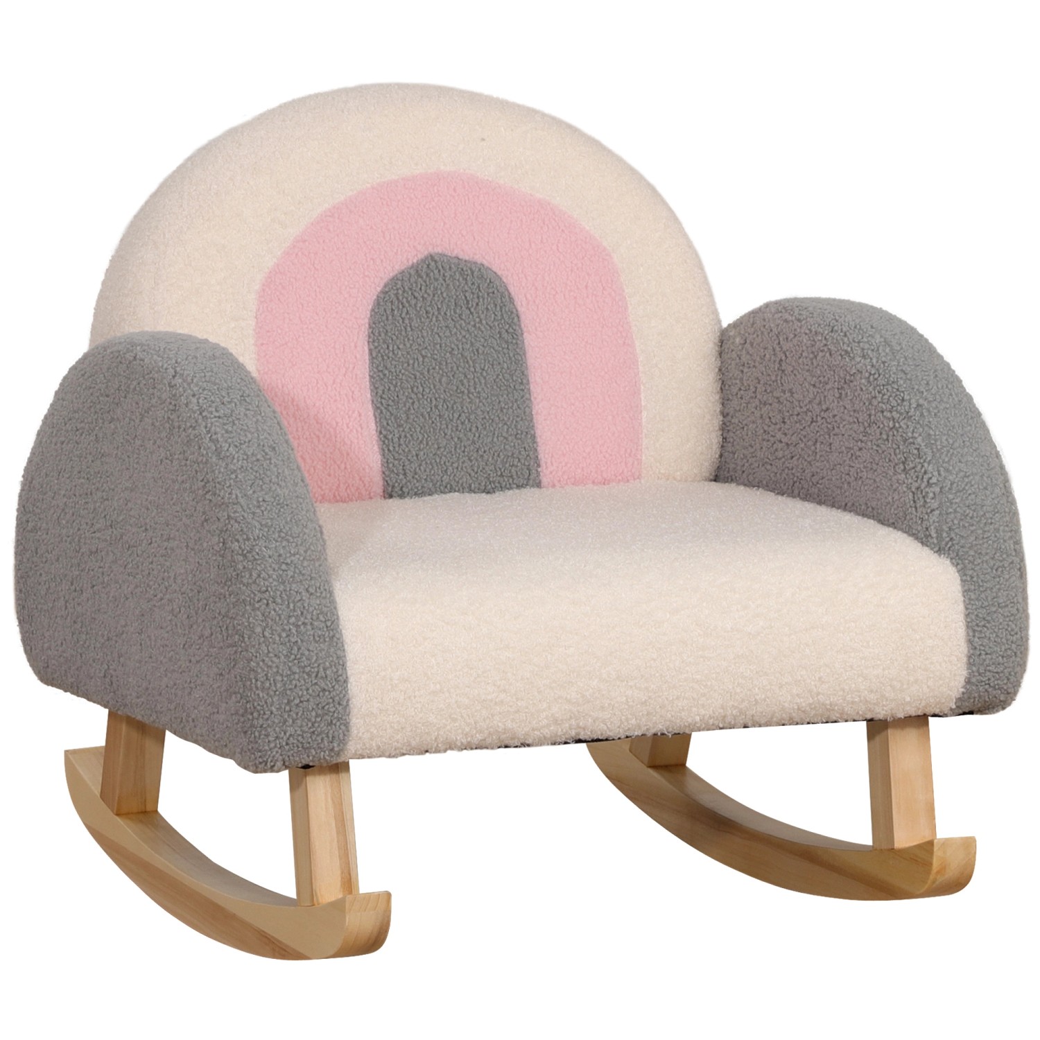 HOMCOM Kindersofa für Kleinkinder Babysitz Lammfellimitat Eukalyptusholz Gr günstig online kaufen