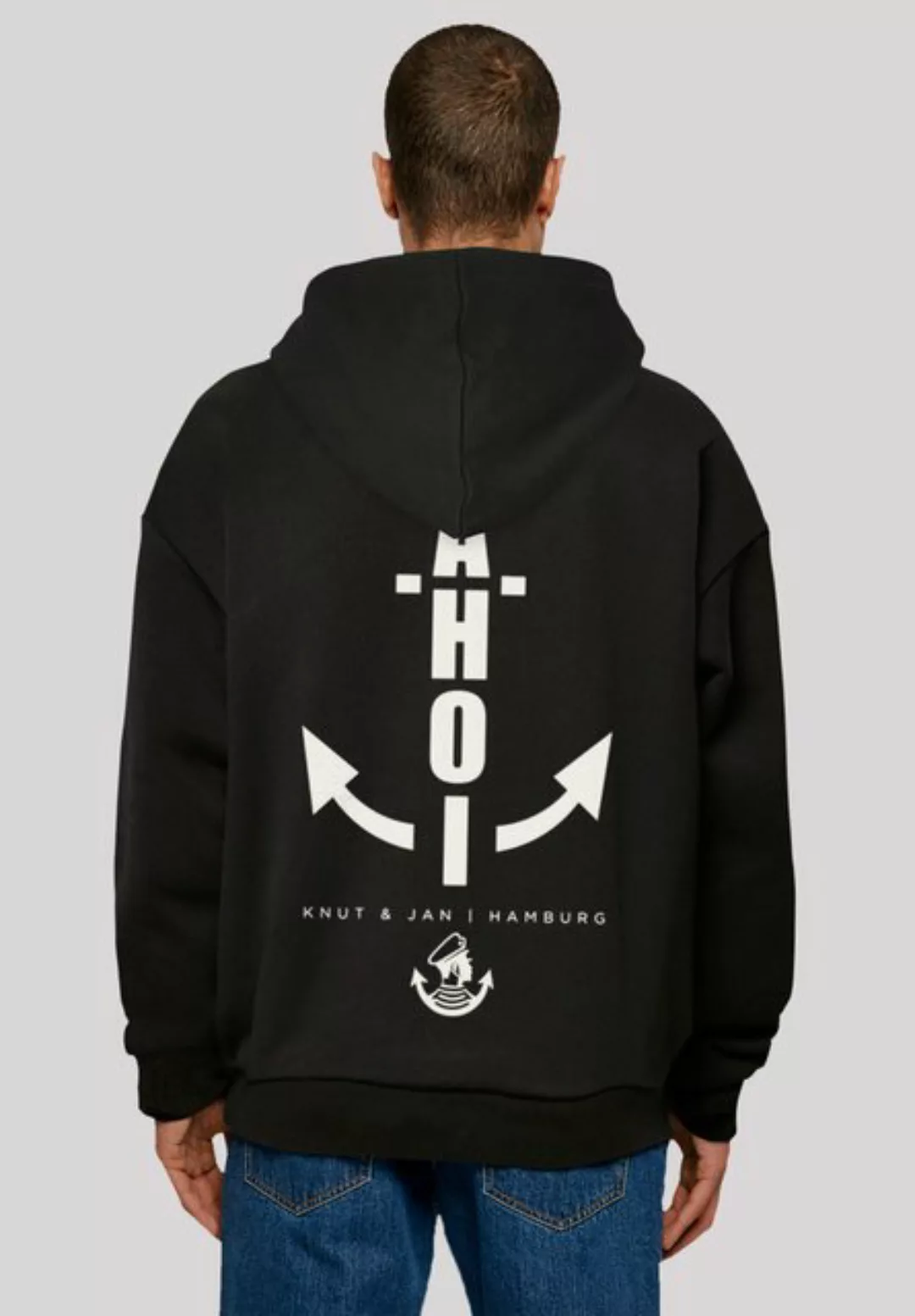 F4NT4STIC Kapuzenpullover Hoodie Ahoi Anker Knut & Jan Hamburg Print günstig online kaufen