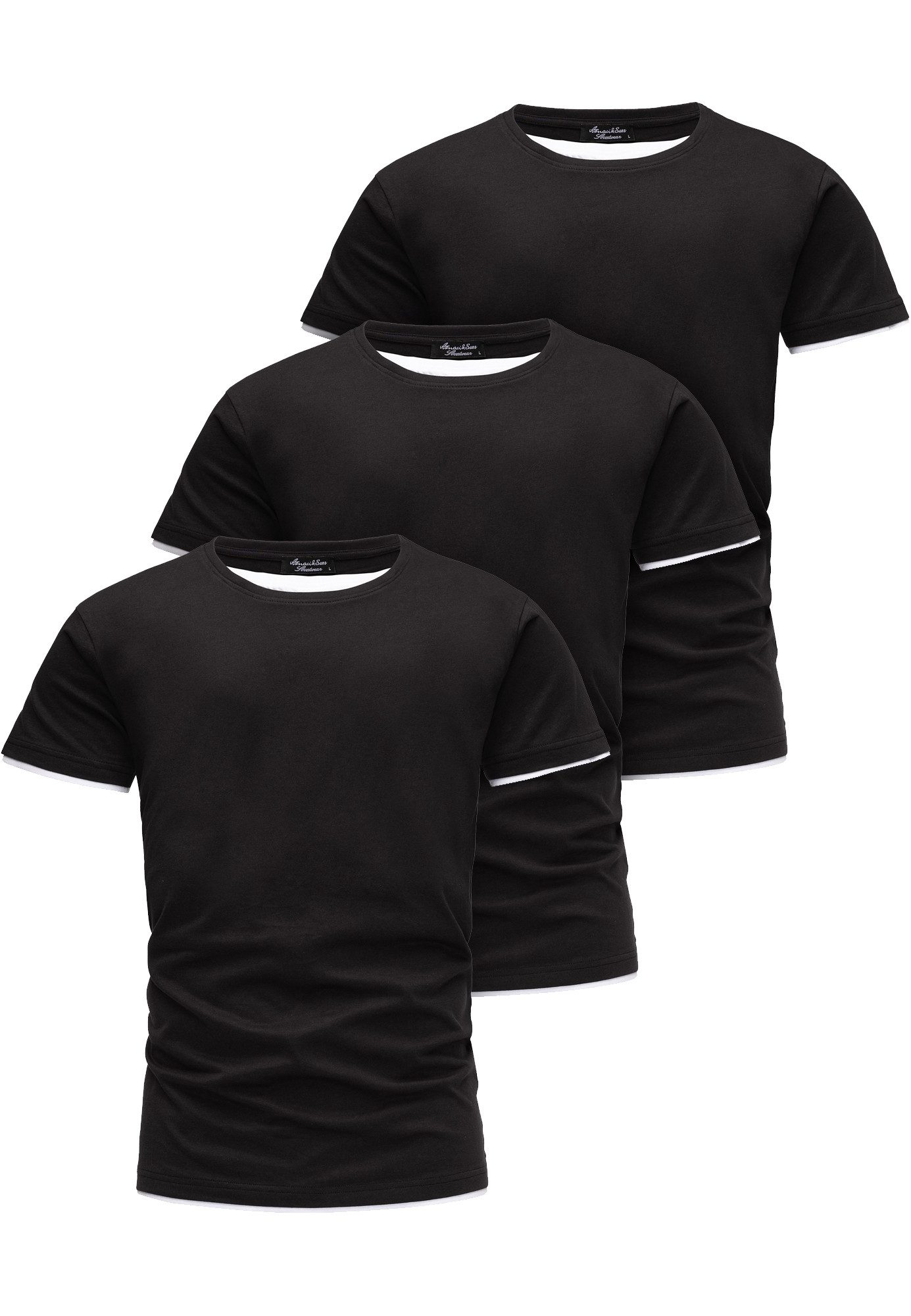 Amaci&Sons T-Shirt 3. LAKEWOOD 3er-Pack T-Shirts günstig online kaufen