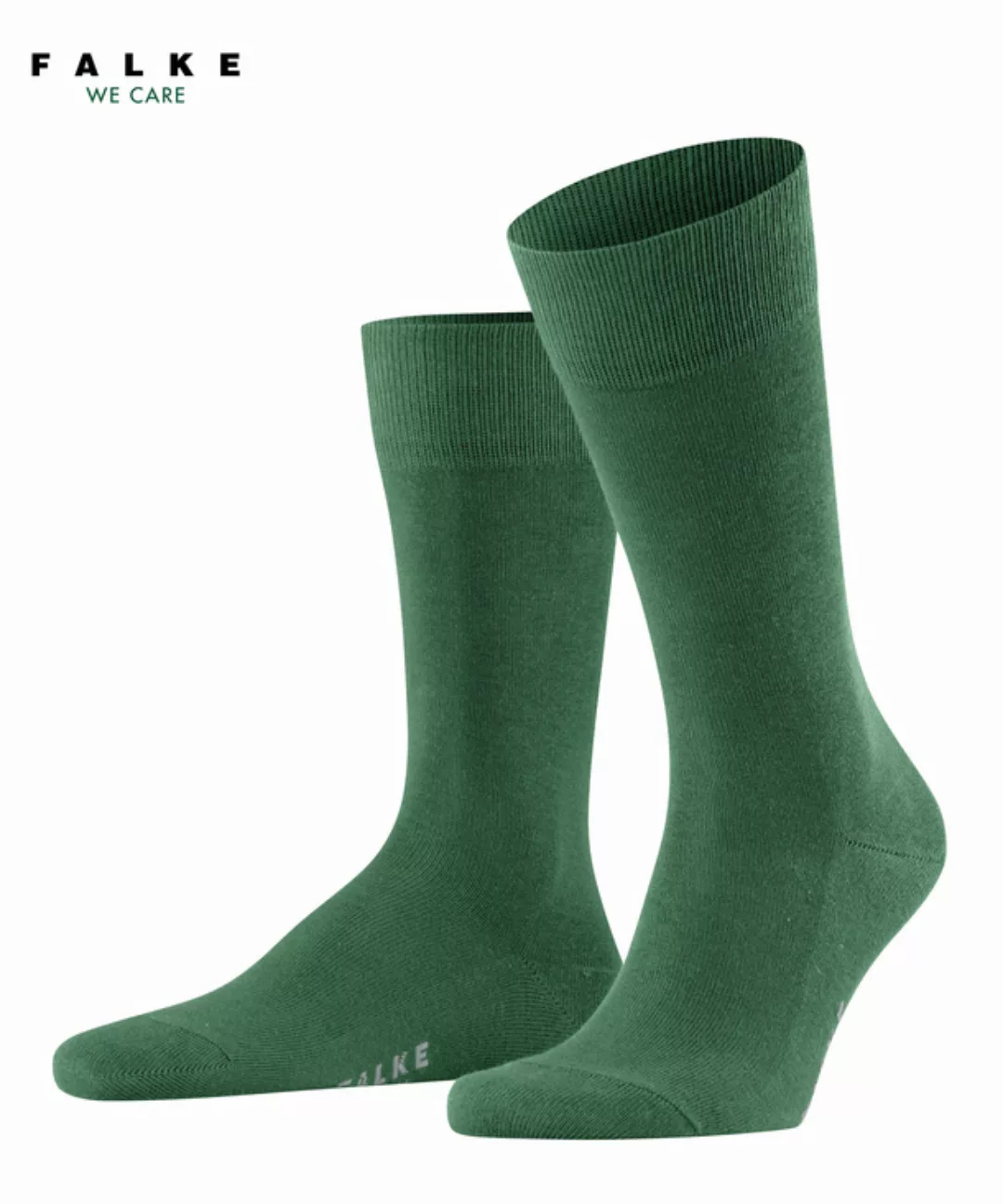 FALKE Family Herren Socken, 43-46, Grün, Uni, Baumwolle, 14657-729703 günstig online kaufen