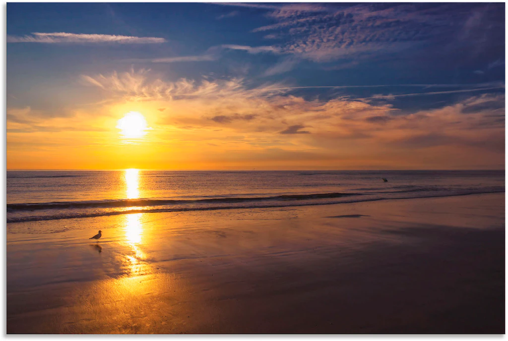 Artland Wandbild "Sonnenuntergang SPO", Strand, (1 St.), als Alubild, Outdo günstig online kaufen