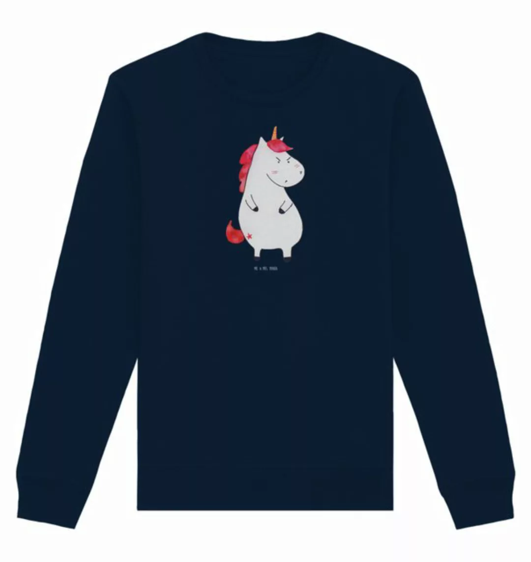 Mr. & Mrs. Panda Longpullover Größe M Einhorn Wut - French Navy - Geschenk, günstig online kaufen