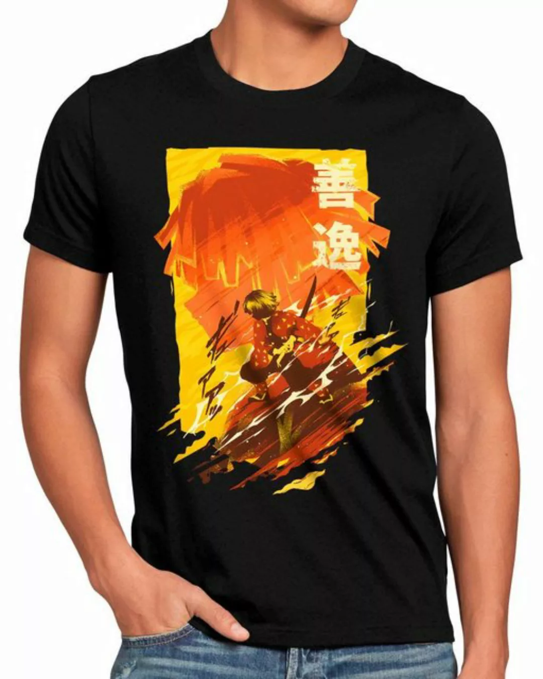 style3 T-Shirt Thunder Fight demon slayer anime japan manga cosplay günstig online kaufen