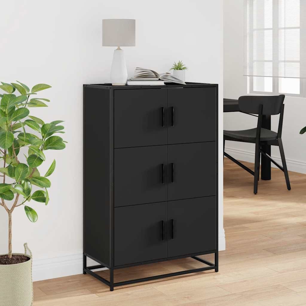 vidaXL Highboard Highboard Schwarz 68x35x106,5 cm günstig online kaufen