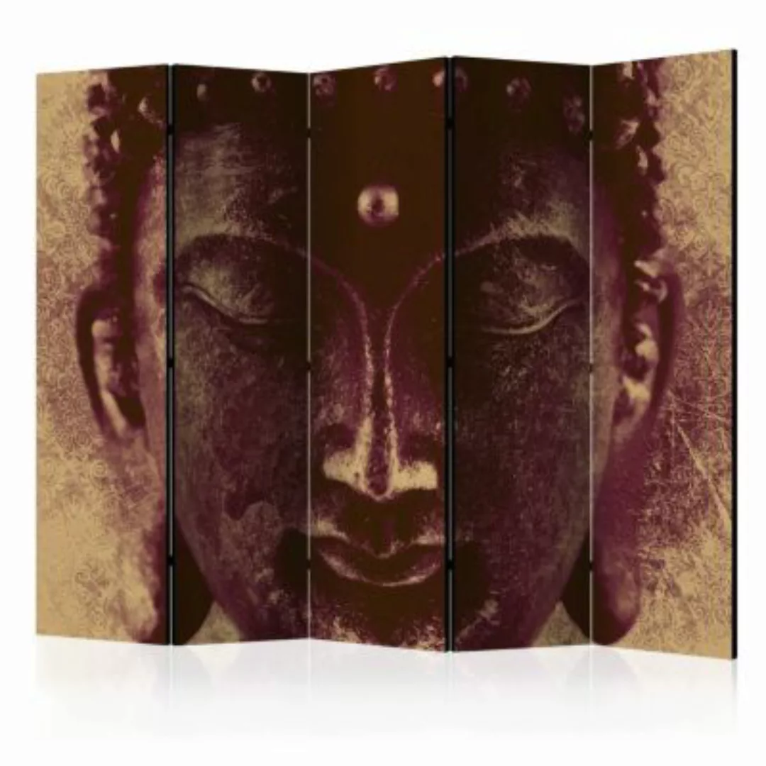 artgeist Paravent Wise Buddha II [Room Dividers] braun Gr. 225 x 172 günstig online kaufen