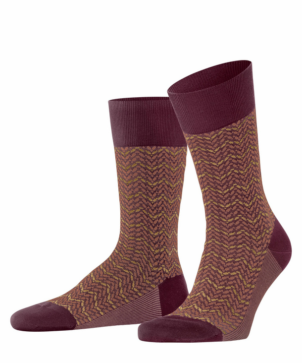 FALKE Colour Waves Herren Socken, 41-42, Lila, AnderesMuster, Baumwolle, 12 günstig online kaufen