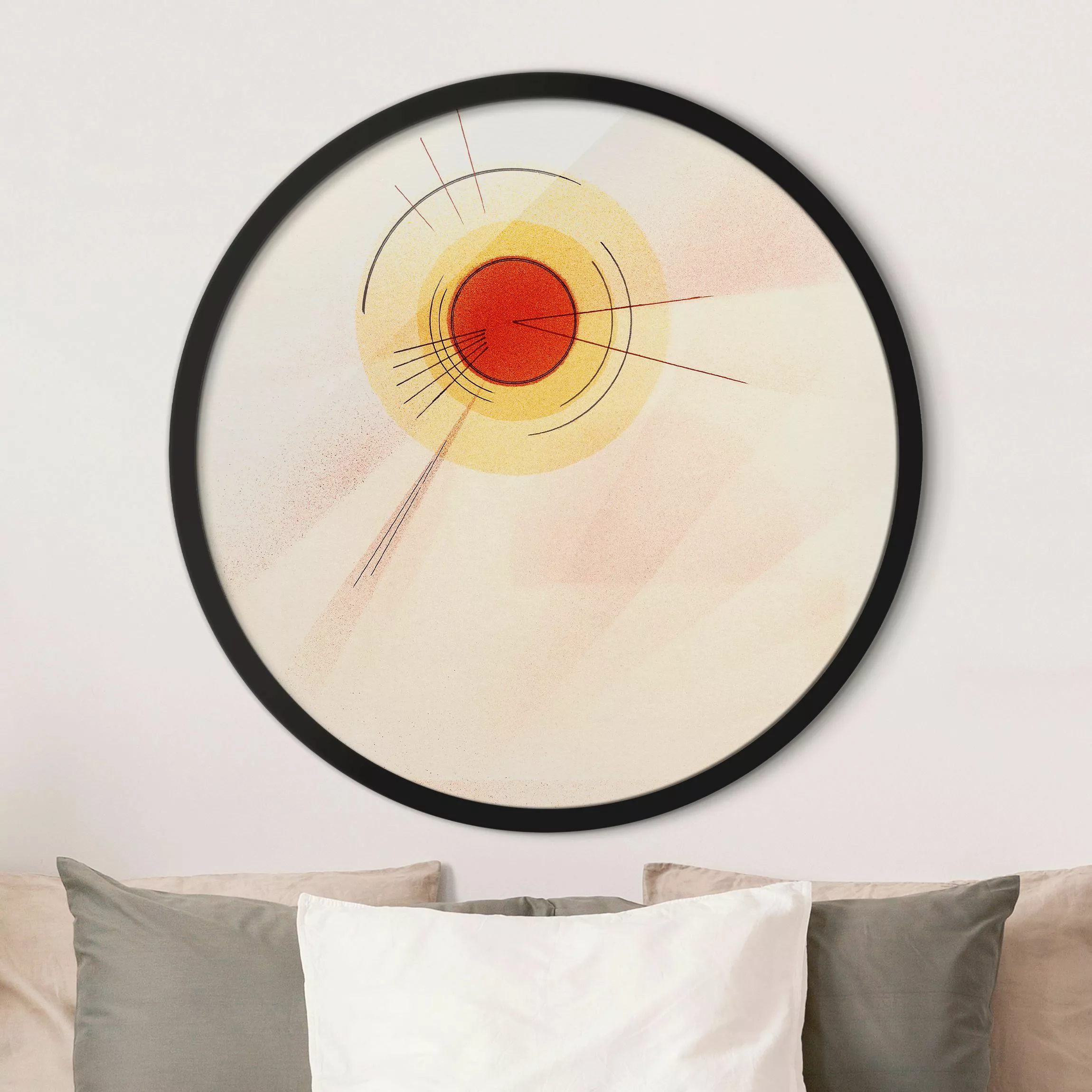 Rundes Gerahmtes Bild Wassily Kandinsky - Strahlen günstig online kaufen